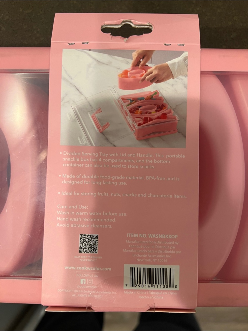 CWC Pink Snack Box Organizer - Compact Bento Storage - Picture 3 of 5